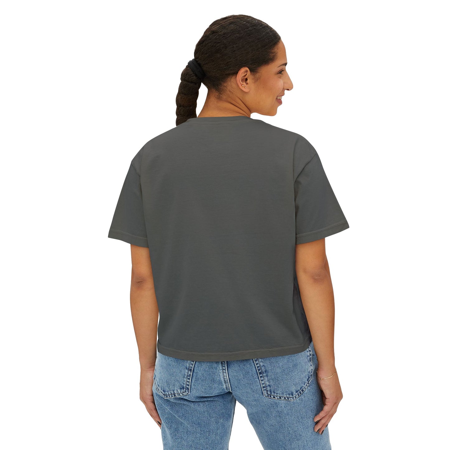 Redeemed Women's Boxy Tee - Faith-Inspired Casual Wear