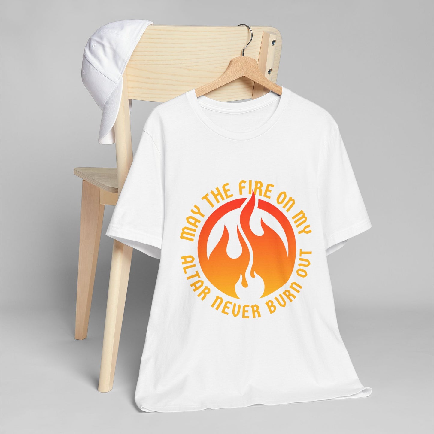 Motivational Unisex Jersey T-Shirt - 'May the Fire on My Altar Never Burn Out'