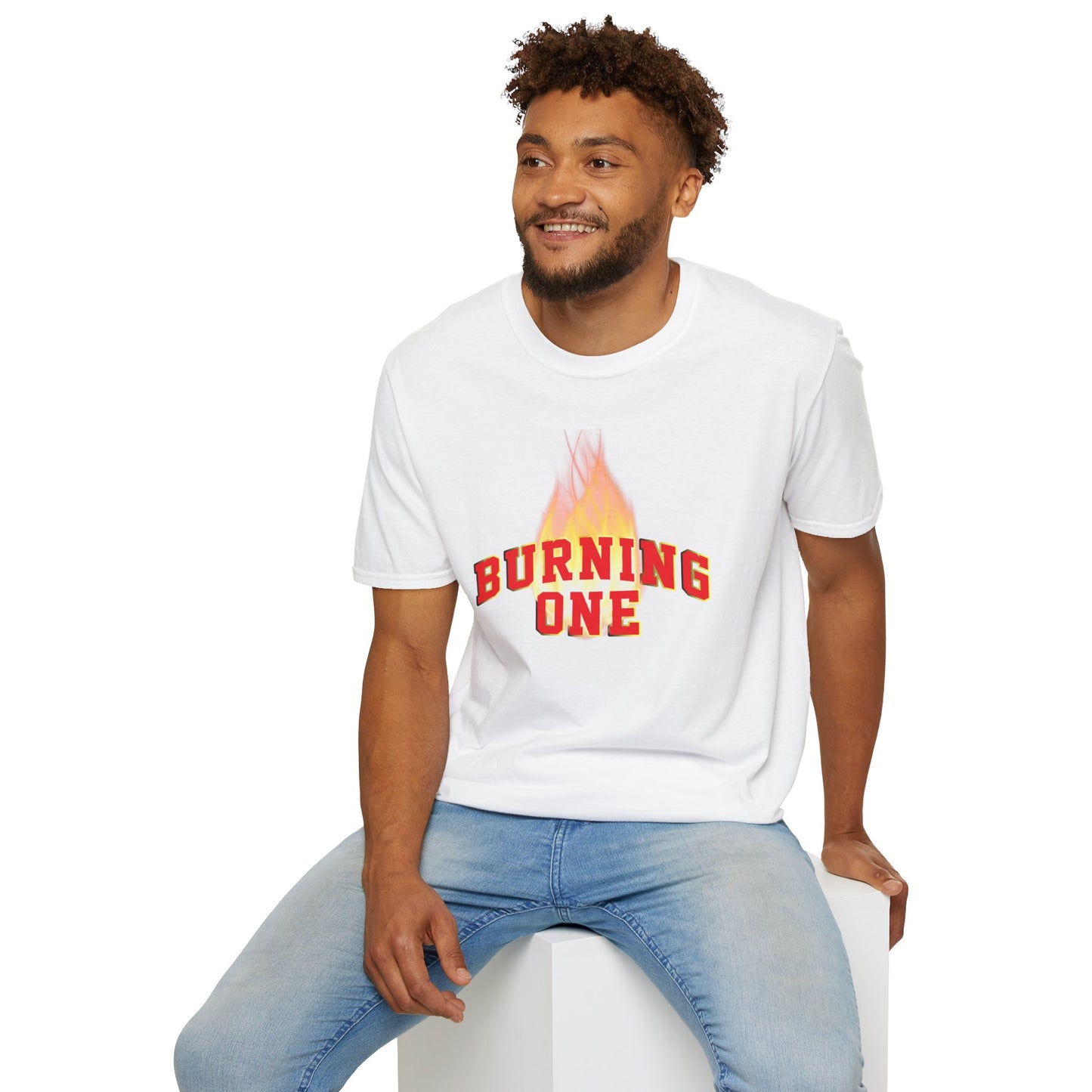 Burning One Unisex Softstyle T-Shirt - Bold Statement Tee for Casual Wear