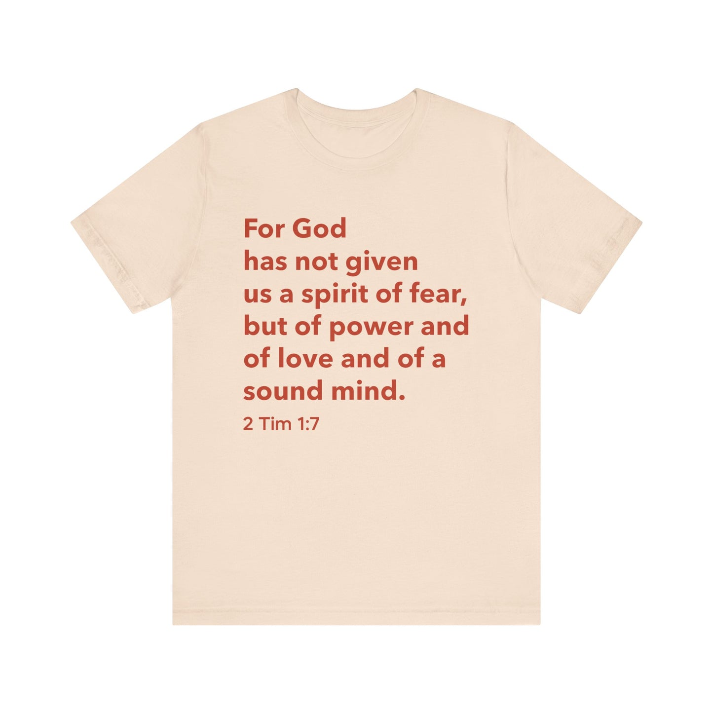 Fearless Spirit Tee | Christian Inspirational Shirt, Faith-based Gift, Scripture Quote T-Shirt, Unisex Casual Wear, Bible Verse Apparel