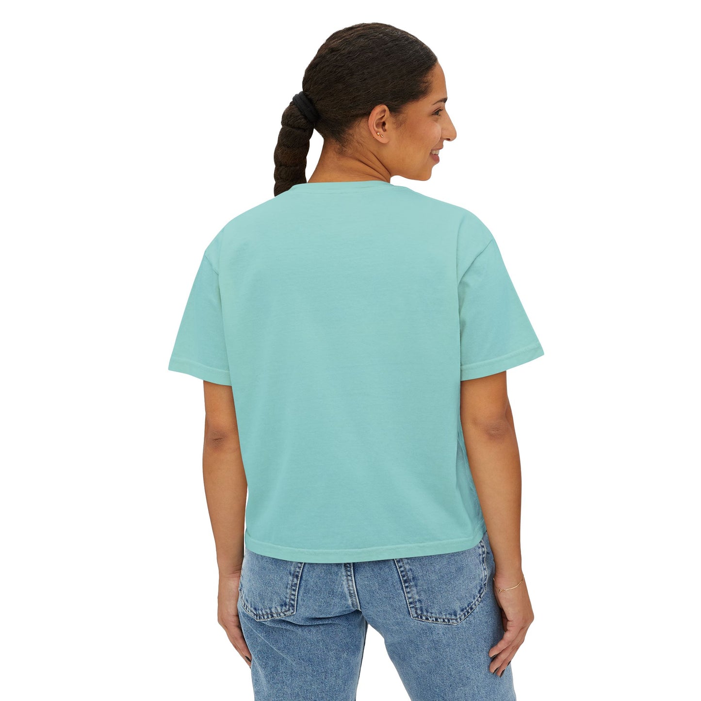 Redeemed Women's Boxy Tee - Faith-Inspired Casual Wear