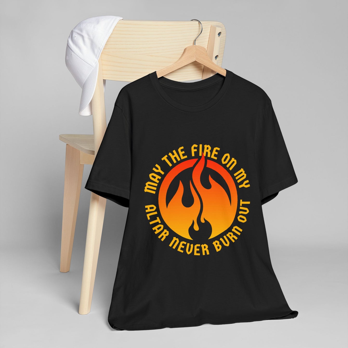 Motivational Unisex Jersey T-Shirt - 'May the Fire on My Altar Never Burn Out'