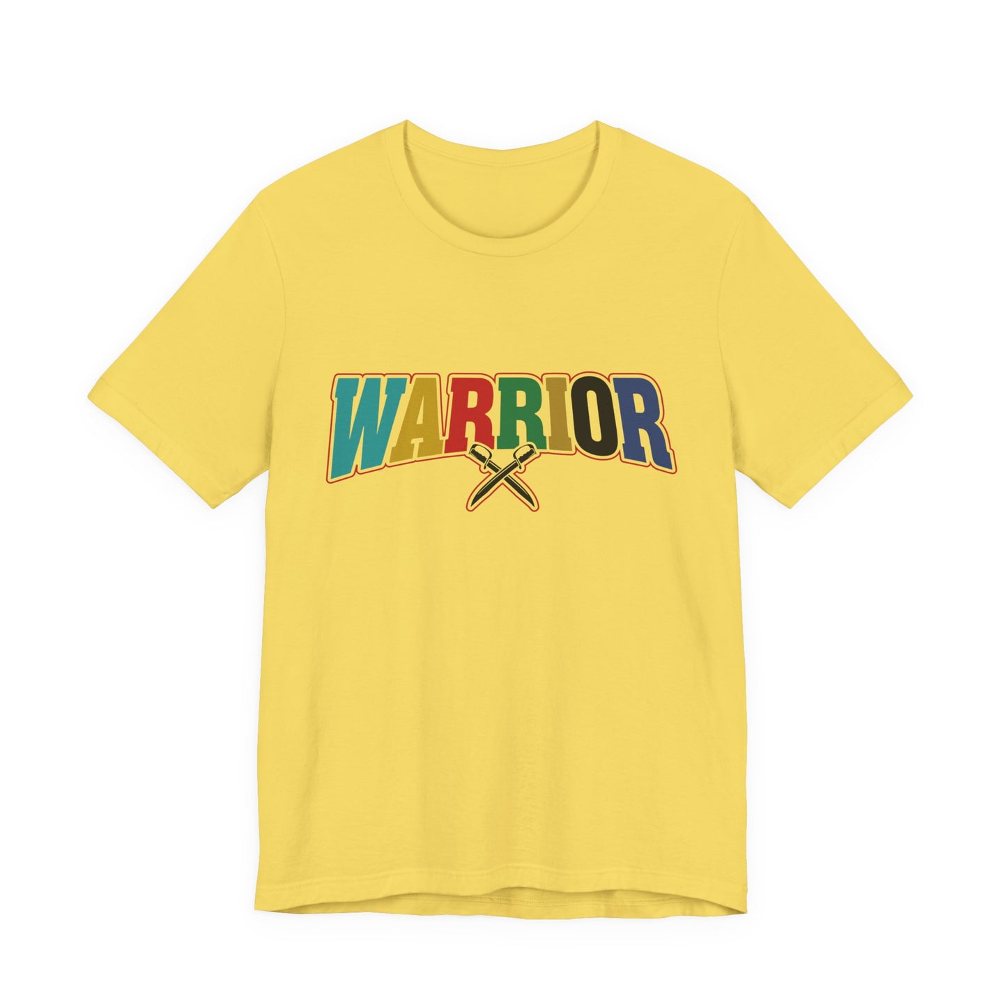 Colorful Warrior Tee for Strength, Unisex Graphic T-Shirt, Motivational Wear, Gift for Friends, Pride Month Apparel, Inspirational Outfit