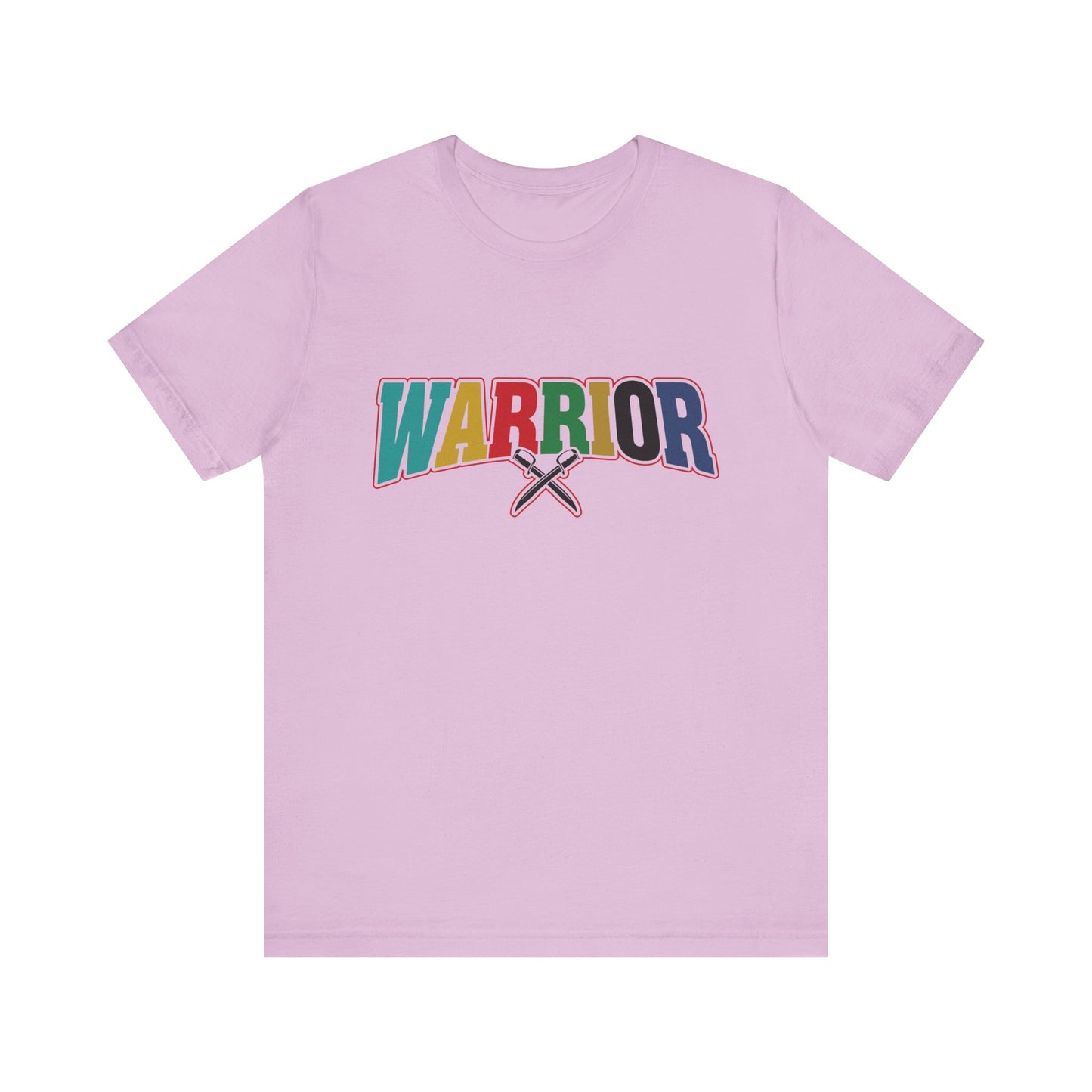 Colorful Warrior Tee for Strength, Unisex Graphic T-Shirt, Motivational Wear, Gift for Friends, Pride Month Apparel, Inspirational Outfit