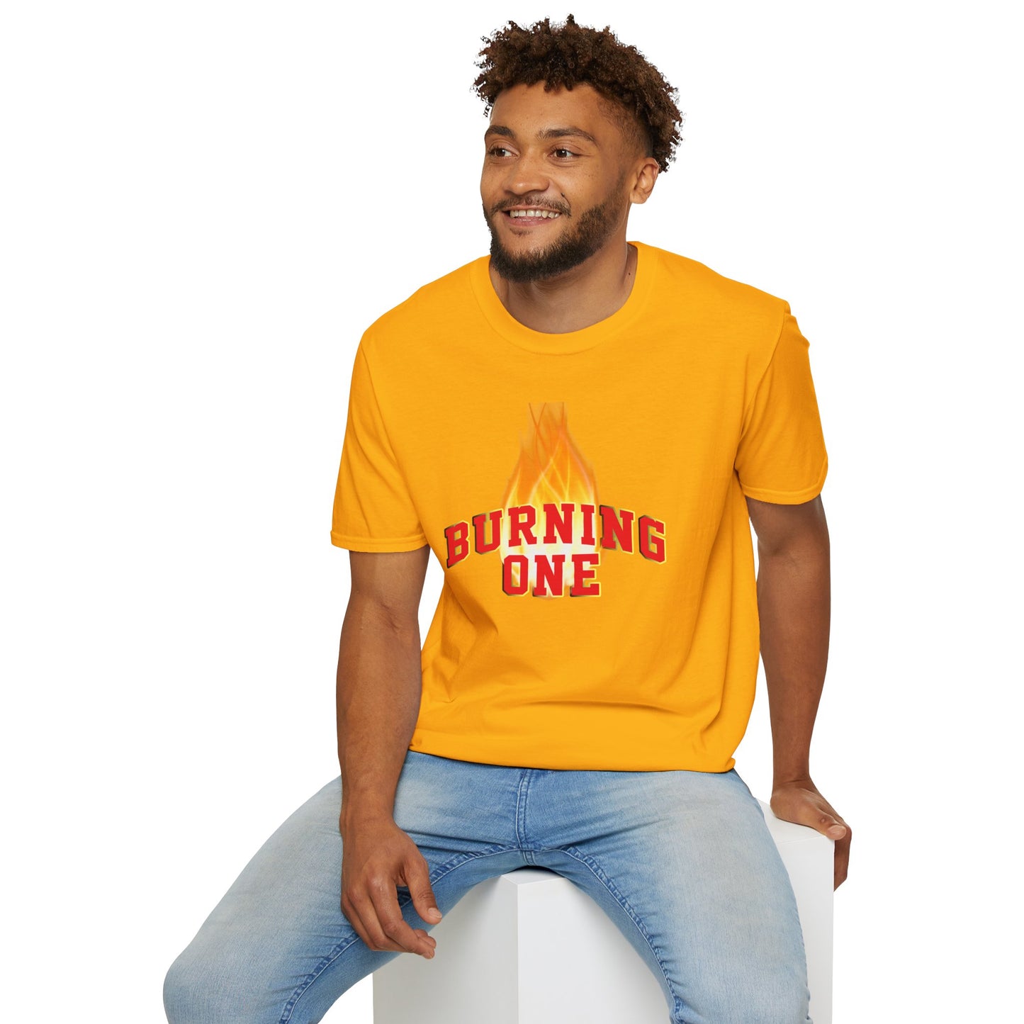 Burning One Unisex Softstyle T-Shirt - Bold Statement Tee for Casual Wear