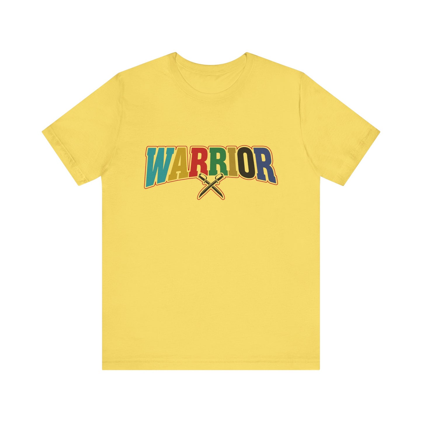 Colorful Warrior Tee for Strength, Unisex Graphic T-Shirt, Motivational Wear, Gift for Friends, Pride Month Apparel, Inspirational Outfit