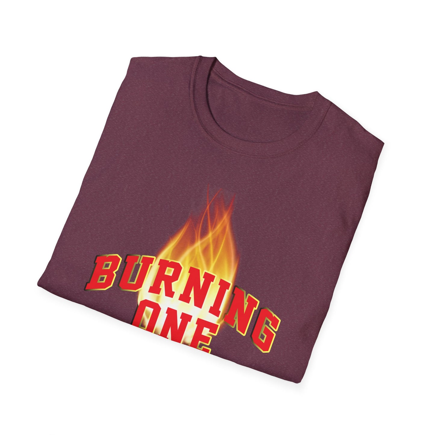 Burning One Unisex Softstyle T-Shirt - Bold Statement Tee for Casual Wear