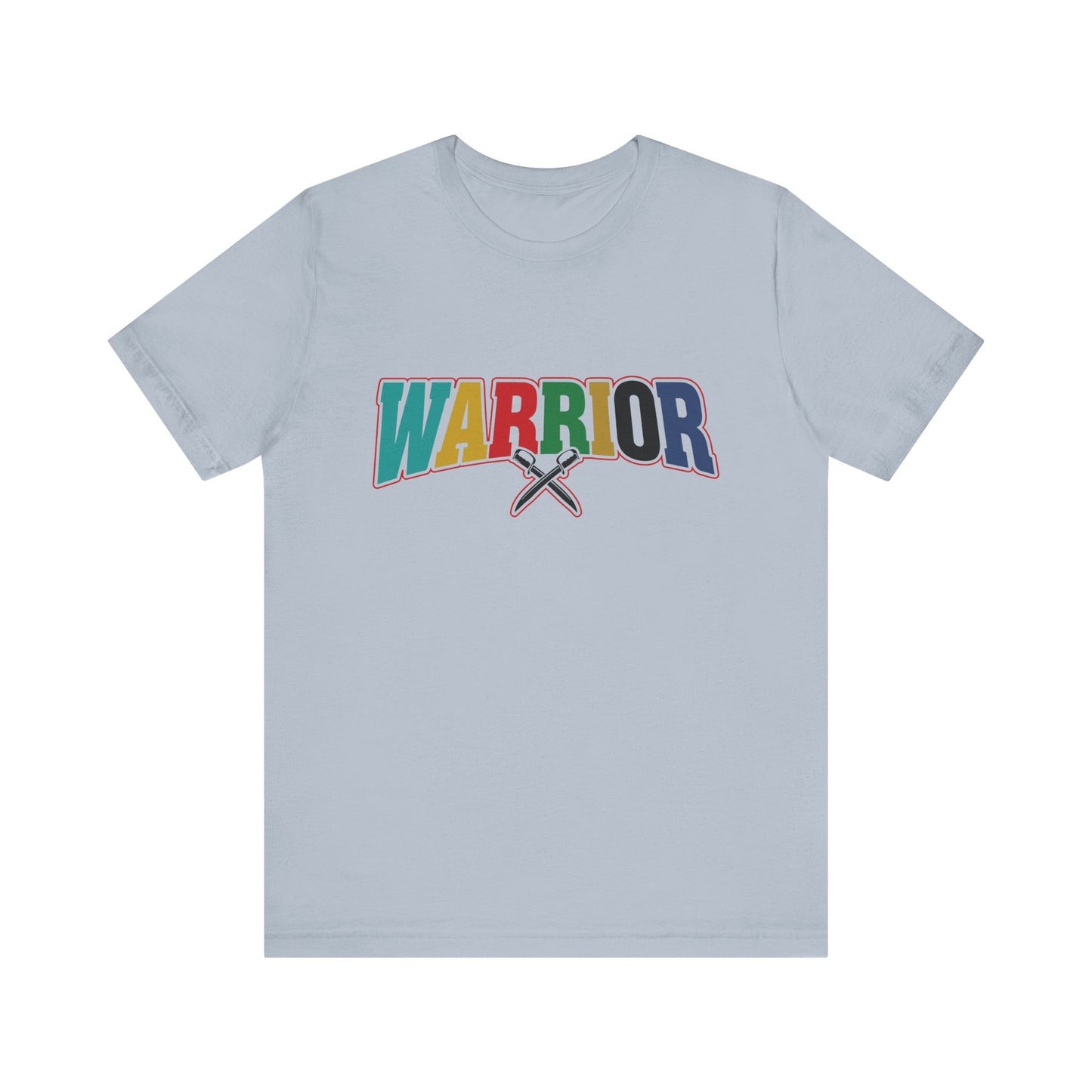 Colorful Warrior Tee for Strength, Unisex Graphic T-Shirt, Motivational Wear, Gift for Friends, Pride Month Apparel, Inspirational Outfit