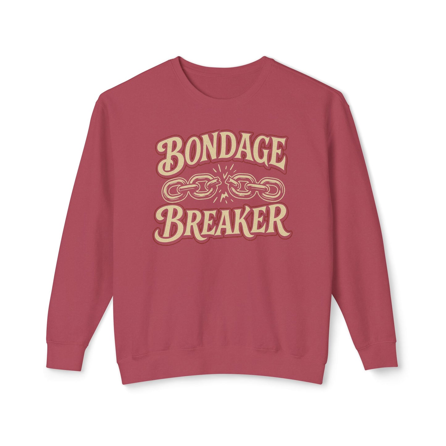 Bondage Breaker Crewneck Sweatshirt — Inspirational Faith Graphic Sweatshirt