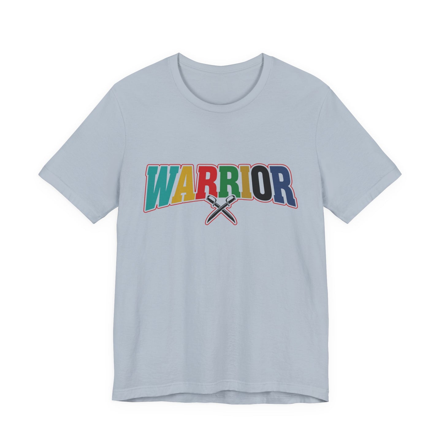 Colorful Warrior Tee for Strength, Unisex Graphic T-Shirt, Motivational Wear, Gift for Friends, Pride Month Apparel, Inspirational Outfit